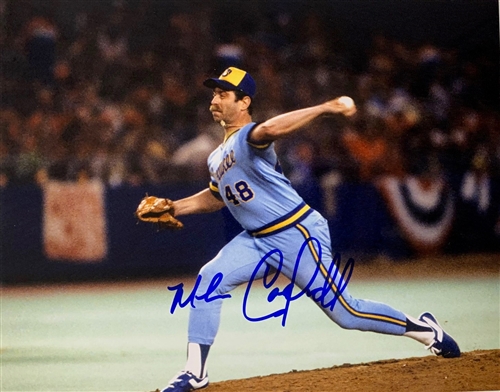 MIKE CALDWELL SIGNED 8X10 BREWERS PHOTO #2