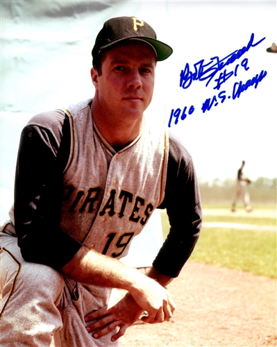 BOB FRIEND (d) SIGNED 8X10 PIRATES PHOTO #2 W/ WS CHAMP