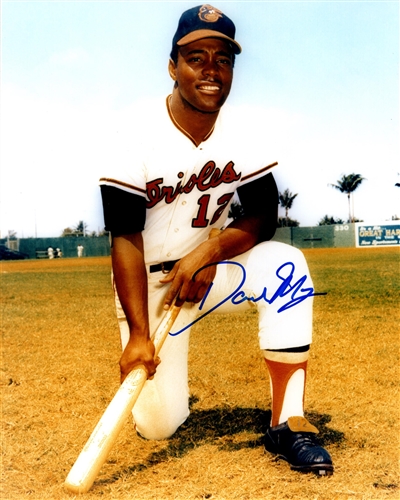 DAVE MAY (d) SIGNED 8X10 ORIOLES PHOTO #1