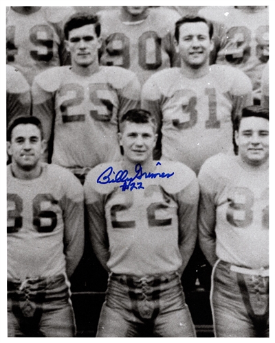 BILLY GRIMES (d) SIGNED 8X10 PACKERS PHOTO #2