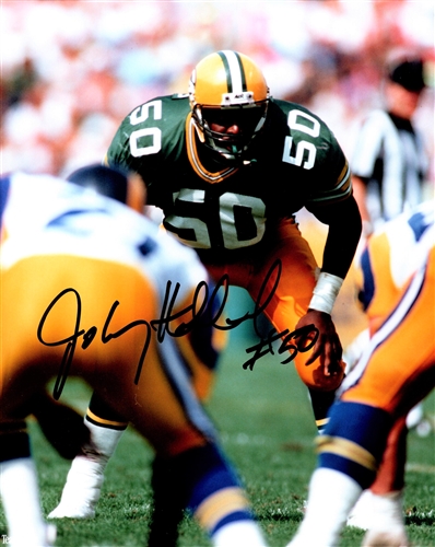 JOHNNY HOLLAND SIGNED 8X10 PACKERS PHOTO #3