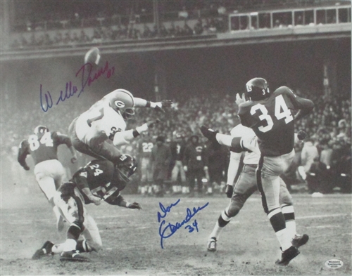WILLIE DAVIS & DON CHANDLER DUAL SIGNED 11X14 PACKERS PHOTO