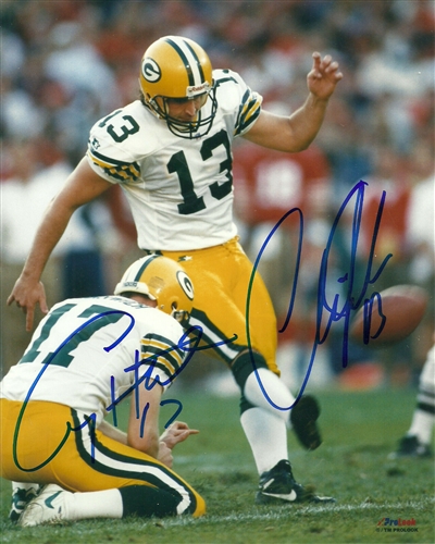 CRAIG HENTRICH & CHRIS JACKE DUAL SIGNED 8X10 PACKERS PHOTO