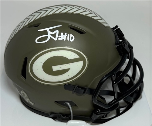 JORDAN LOVE SIGNED PACKERS SALUTE MINI HELMET - BAS