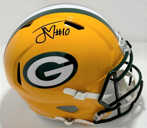 JORDAN LOVE SIGNED FULL SIZE PACKERS REPLICA SPEED HELMET - BAS