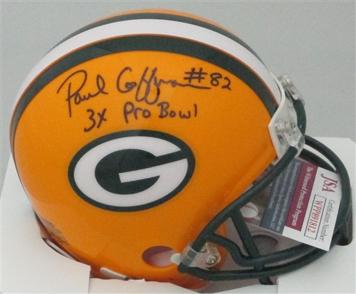 PAUL COFFMAN SIGNED PACKERS MINI HELMET W/ 3 X PRO BOWL - JSA