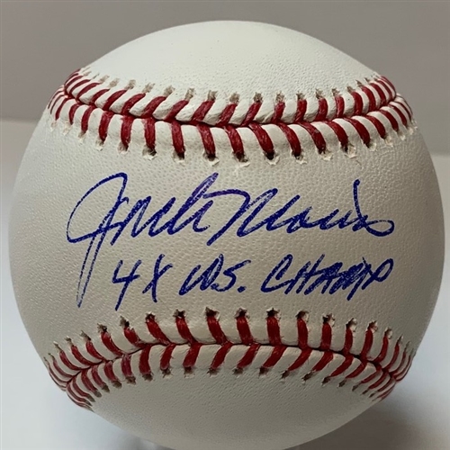 JACK MORRIS SIGNED OFFICIAL MLB BASEBALL W/ 4 X WS CHAMPS - TWINS - JSA