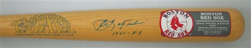 CARL YASTRZEMSKI SIGNED COOPERSTOWN COLLECTION BAT W/ YEARS - RED SOX - JSA