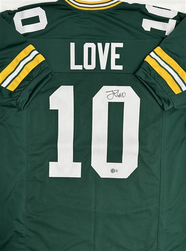 JORDAN LOVE SIGNED CUSTOM REPLICA PACKERS GREEN JERSEY - BAS