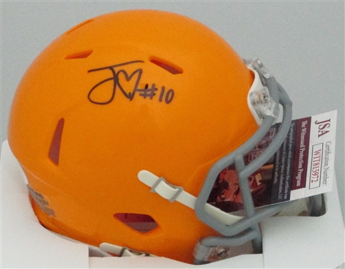 JORDAN LOVE SIGNED PACKERS 1950'S THROWBACK SPEED MINI HELMET - JSA