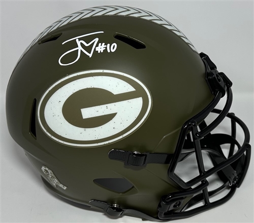 JORDAN LOVE SIGNED FULL SIZE PACKERS SPEED SALUTE REPLICA HELMET - BAS