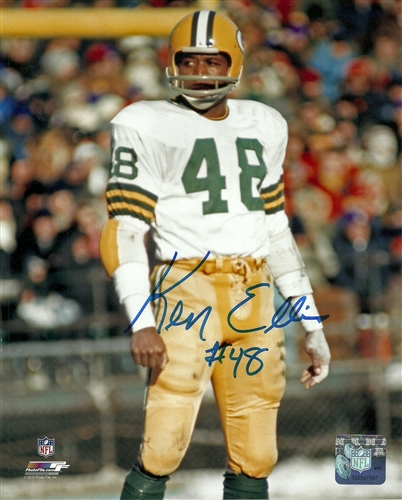 KEN ELLIS SIGNED 8X10 PACKERS PHOTO #1