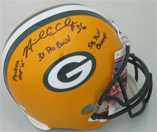 NICK COLLINS SIGNED FULL SIZE PACKERS REPLICA HELMET W/ SCRIPTS - JSA