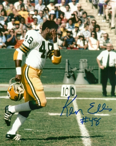 KEN ELLIS SIGNED 8X10 PACKERS PHOTO #2