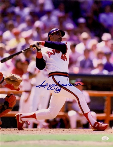 REGGIE JACKSON SIGNED 16X20 ANGELS PHOTO #2 - JSA