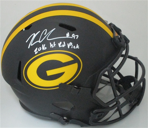 KENNY CLARK SIGNED FULL SIZE PACKERS REPLICA ECLIPSE HELMET W/ 1st RND PICK - JSA