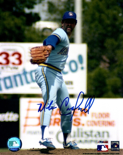 MIKE CALDWELL SIGNED 8X10 BREWERS PHOTO #10