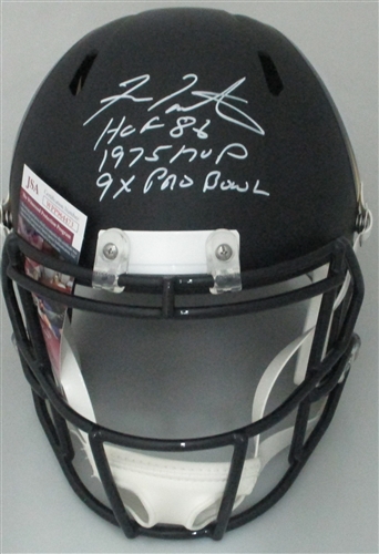 FRAN TARKENTON SIGNED FULL SIZE REPLICA AMP VIKINGS HELMETS W/ SCRIPTS - JSA