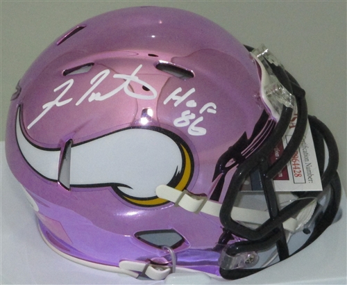 FRAN TARKENTON SIGNED VIKINGS CHROME MINI HELMET W/ HOF - JSA