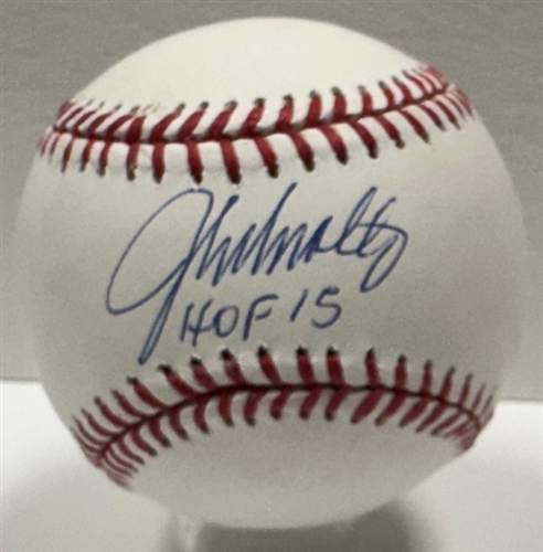 JOHN SMOLTZ SIGNED OFFICIAL MLB BASEBALL W/ HOF - BRAVES - JSA