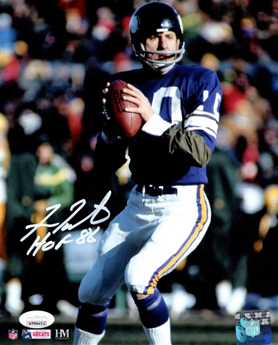 FRANT TARKENTON SIGNED 8X10 VIKINGS PHOTO #1 - JSA