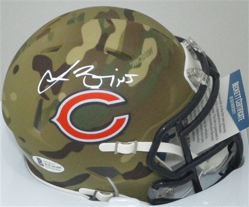 LANCE BRIGGS SIGNED BEARS CAMO MINI HELMET - JSA