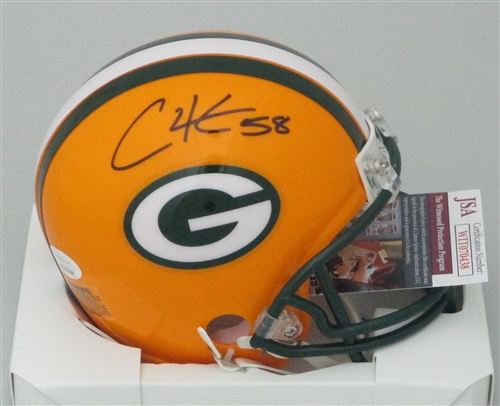 CHRISTIAN KIRKSEY SIGNED PACKERS MINI HELMET - JSA