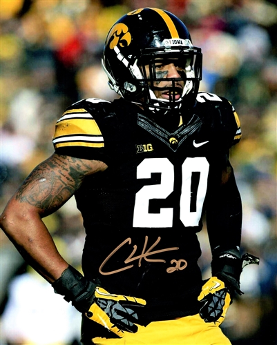 CHRISTIAN KIRKSEY SIGNED 8X10 IOWA HAWKEYES PHOTO #1