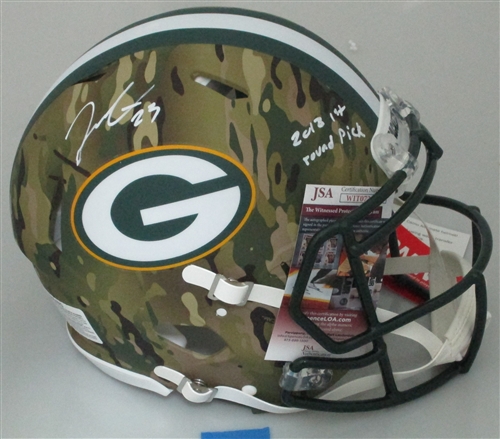 JAIRE ALEXANDER SIGNED FULL SIZE AUTHENTIC CAMO SPEED HELMET W/ SCRIPT - JSA