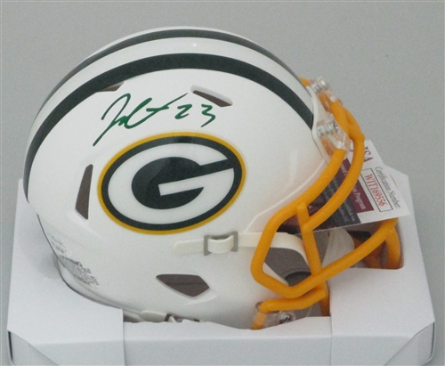 JAIRE ALEXANDER SIGNED RIDDELL PACKERS FLAT WHITE MINI HELMET - JSA