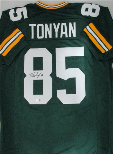 ROBERT TONYAN SIGNED CUSTOM REPLICA PACKERS GREEN JERSEY - BCA