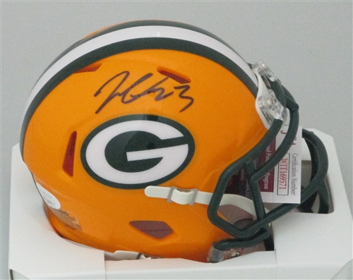 JAIRE ALEXANDER SIGNED RIDDELL PACKERS SPEED MINI HELMET - JSA