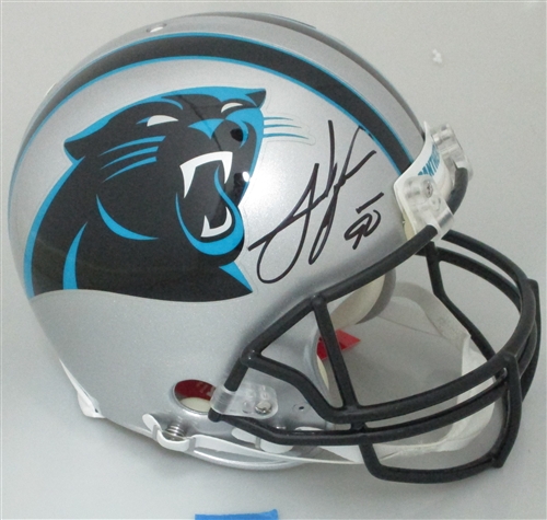 JULIUS PEPPERS SIGNED FULL SIZE PANTHERS AUTHENTIC HELMET