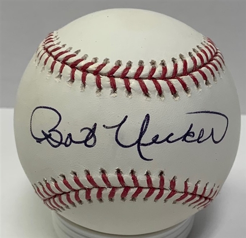 BOB UECKER SIGNED OFFICIAL MLB BASEBALL - BREWERS - BRAVES - JSA