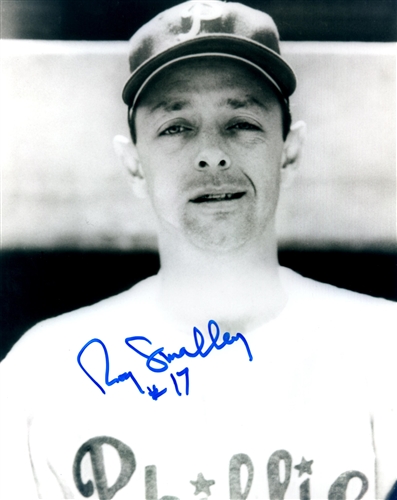 ROY SMALLEY (d) SIGNED 8x10 PHILLIES PHOTO #1