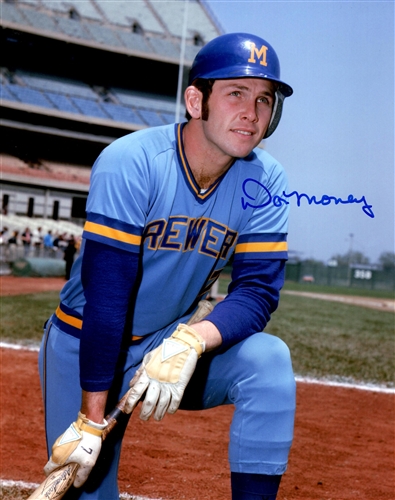 DON MONEY SIGNED 8X10 BREWERS PHOTO #1