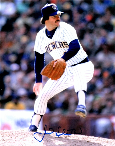 JIM SLATON SIGNED 8X10 BREWERS PHOTO #7