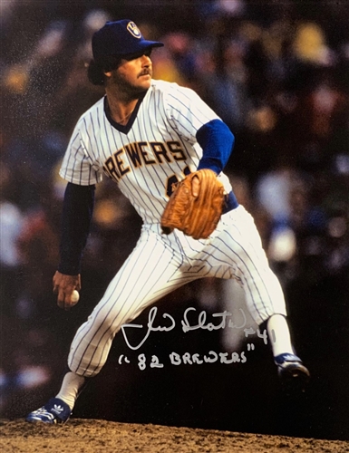 JIM SLATON SIGNED 8X10 BREWERS PHOTO #6