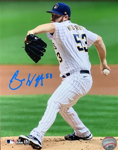 BRANDON WOODRUFF SIGNED BREWERS 8X10 PHOTO #3