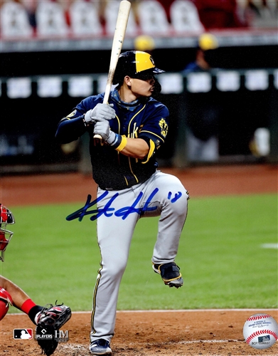 KESTON HIURA SIGNED 8X10 BREWERS PHOTO #5