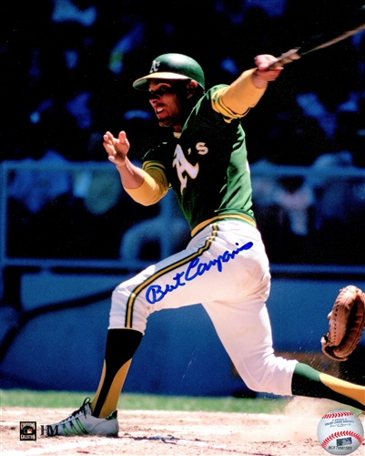 BERT CAMPANERIS SIGNED 8X10 ATHLETICS PHOTO #1