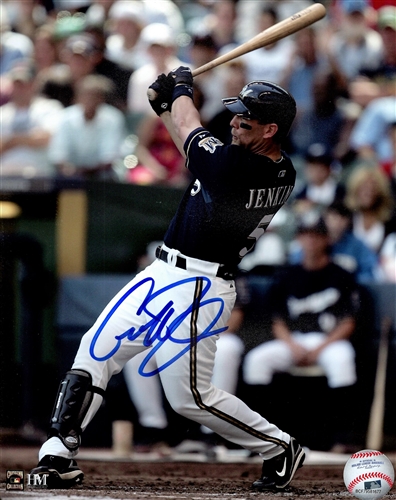 GEOFF JENKINS SIGNED 8X10 BREWERS PHOTO #6