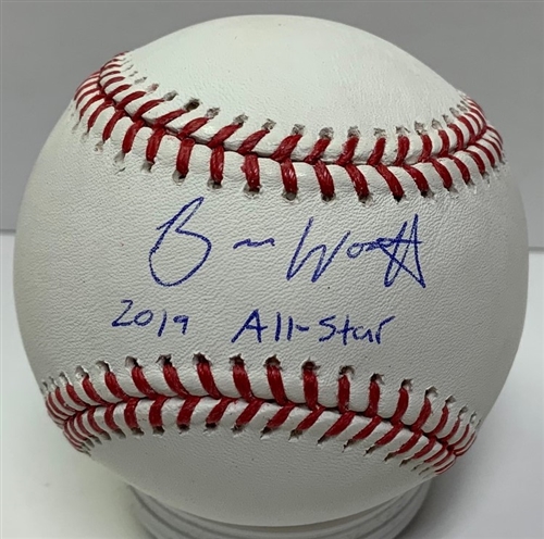 BRANDON WOODRUFF SIGNED OFFICIAL MLB BASEBALL W/ 2019 ALL STAR - BREWERS - JSA