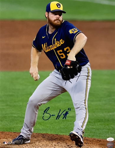 BRANDON WOODRUFF SIGNED BREWERS 16X20 PHOTO #1 - JSA