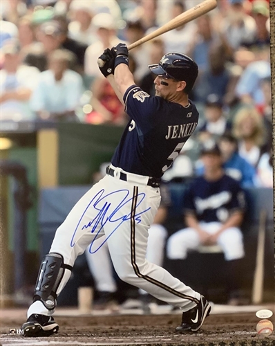 GEOFF JENKINS SIGNED 16X20 BREWERS PHOTO #6 - JSA