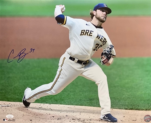 CORBIN BURNES SIGNED 16X20 BREWERS PHOTO #11 - JSA