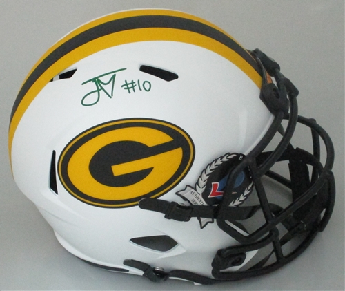 JORDAN LOVE SIGNED FULL SIZE PACKERS LUNAR REPLICA SPEED HELMET - JSA