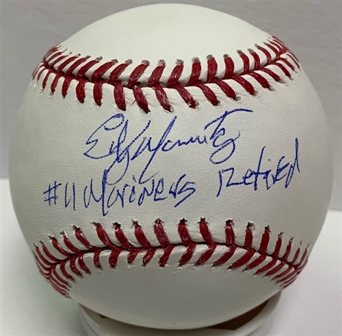 EDGAR MARTINEZ SIGNED OFFICIAL MLB BASEBALL W/ #11 RETIRED -  BCA