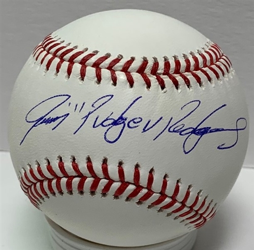 IVAN RODRIGUEZ SIGNED OFFICIAL MLB BASEBALL W/ "PUDGE" - RANGERS - JSA