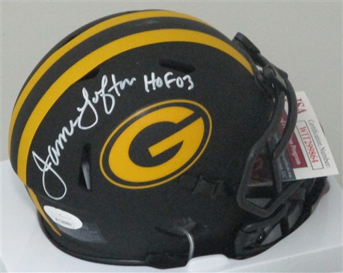 JAMES LOFTON SIGNED PACKERS ECLIPSE SPEED MINI HELMET W/ HOF - JSA